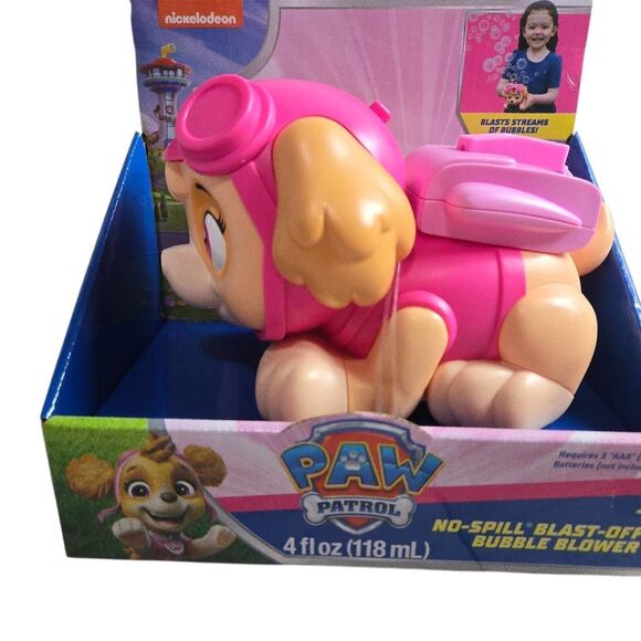 6.5 Inch Paw Patrol Skye Blast-Off Bubble Blower Machine with Fubble Bubble Solu - Picture 1 of 5
